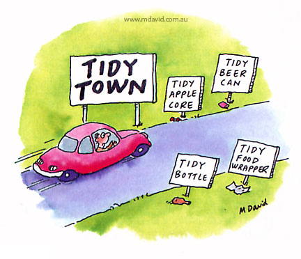 Tidy Town cartoon