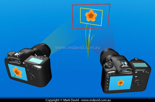 APS-C camera and a full-frame camera
